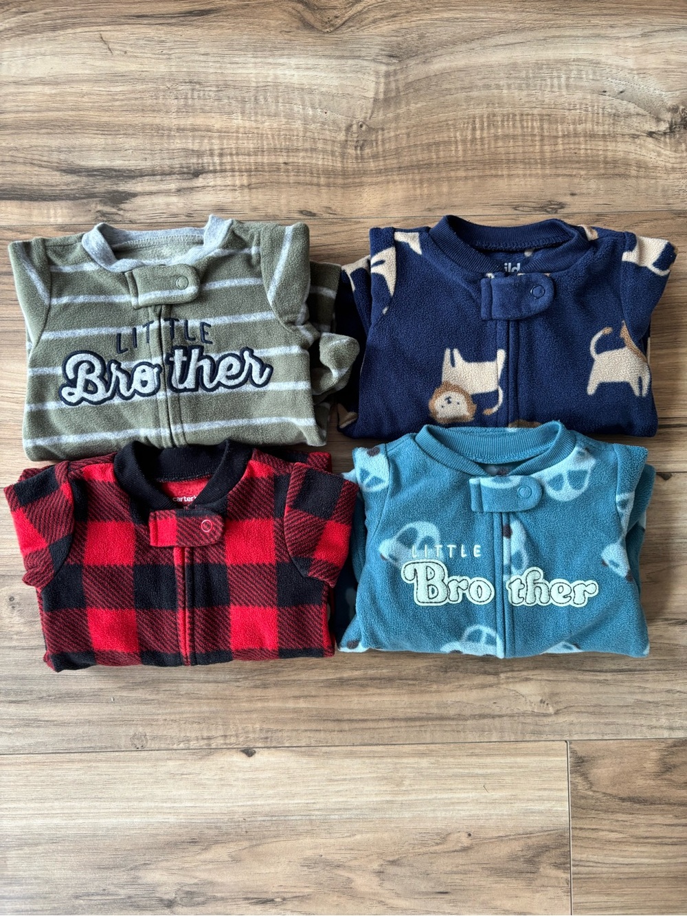 Carters NB Fleece PJS Lot